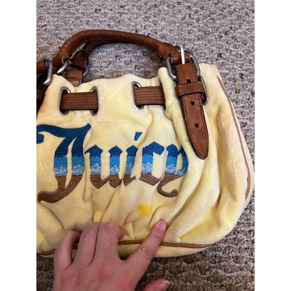 Juicy Couture RARE Yellow Velour Daydreamer Shoulder bag - Picture 3 of 12